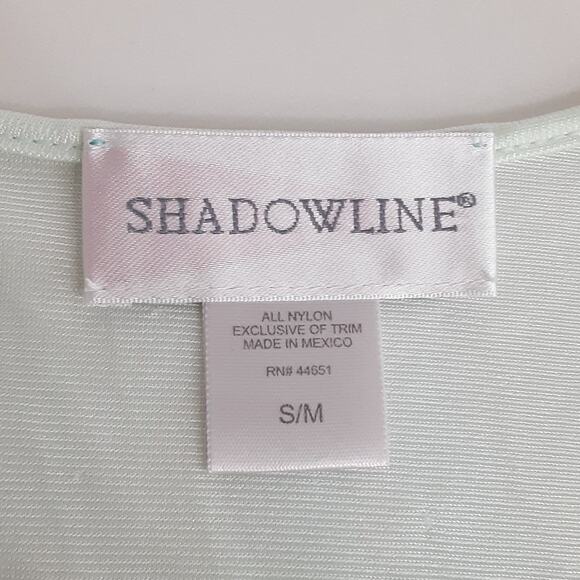 Vintage 80s Nylon Satin Slip Dress Peignoir Set Mint Green Lace Bed Jacket Sz S - Picture 11 of 13